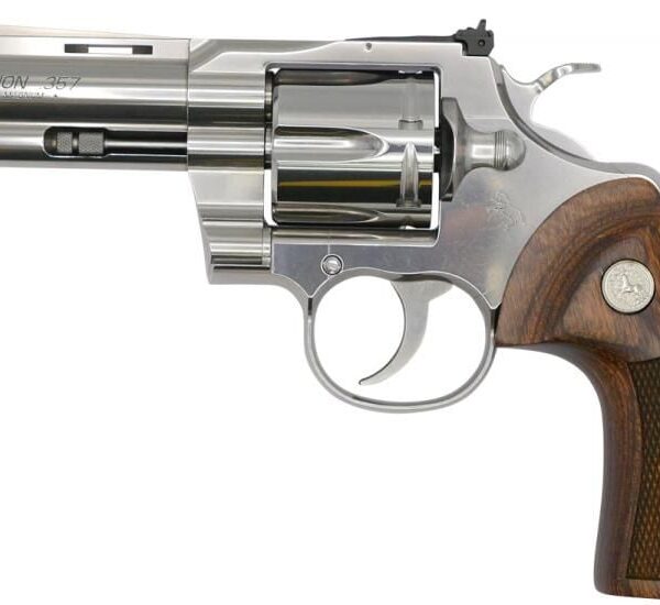 Colt Python .357 Magnum 4.25" Stainless 6 Shot Revolver - Stainless/Silver, 4.25" Barrel, 6 Rounds