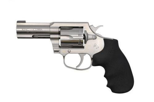 Colt King Cobra 357 Magnum Revolver - Stainless/Silver, 3" Barrel, 6 Rounds, Rubber Grips, 2-Dot Sights
